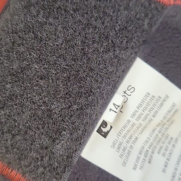 rcpets District Parka coat burnt orange size 14" velcro fasteners  faux fur coll - Picture 6 of 7